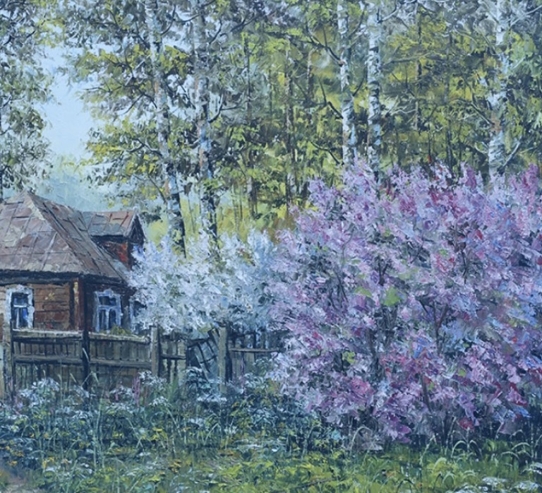 А сирень моя у  дома загрустила